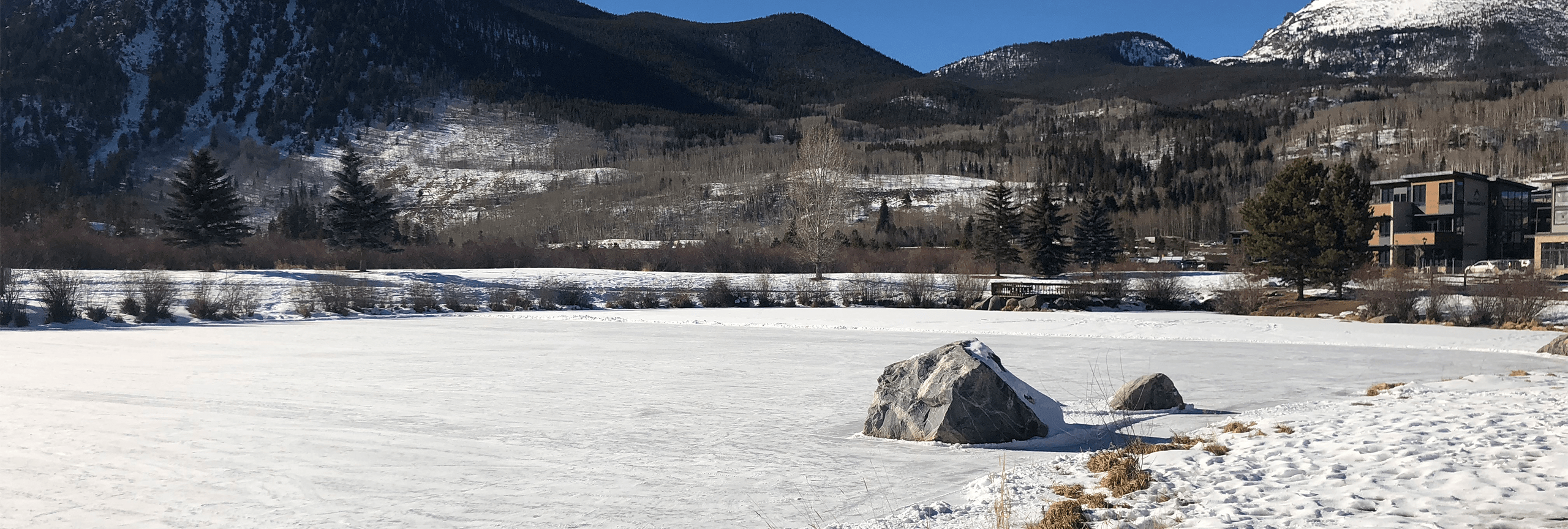 Meadow Creek pond ready for ice skating