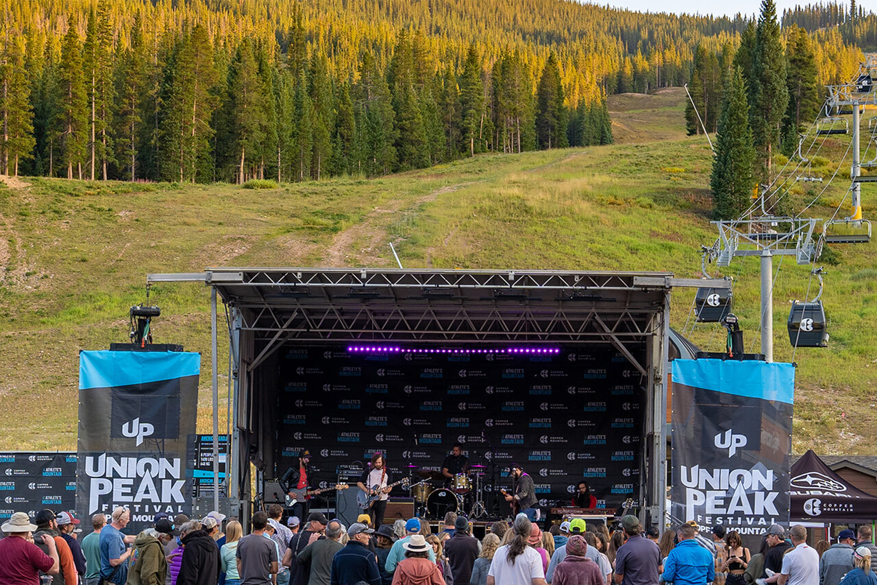 Music stage at Union Peak Festival at Copper Mountain