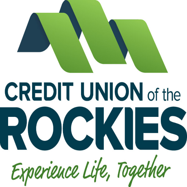 The green and blue logo for Credit Union of the Rockies.